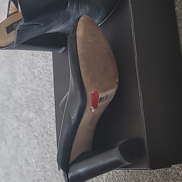 Sz 6 black leather mules - Picture 3 of 3